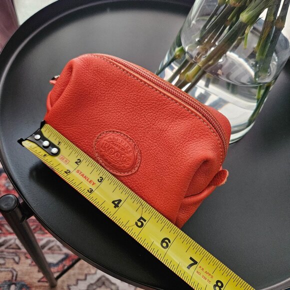 Roots Leather Cosmetic Case in Orange - Picture 4 of 7